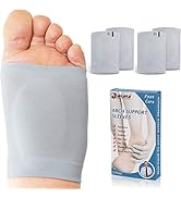 Ailaka 2 Pairs Compression Arch Support Sleeves, Cushioned Arch Support Braces Gel Pads for Flat ...