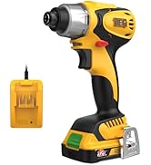 12V Impact Driver,DEGLASERS 1/4" Hex Cordless Driver with 4-Speed,Brushless Power Impact Kit Scre...