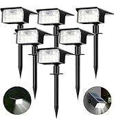 Nipify Solar Spot Lights Outdoor Motion Sensor, [6 Pack/62 LED]3 Modes Solar Landscape Spotlights...