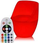 Magshion LED Chairs for Outside 16 Color Changing Light-up Outdoor Furniture Neon Chair with Remo...