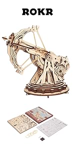 ROKR 3D Wooden Puzzles Marble Run Set - Mechanical Model Kit for Adults DIY Roller Coaster Toys Gift...