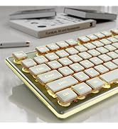 SEUNKWANG EWEADN GX710S Backlit Computer Keyboards, Wired USB Keyboard with Warm Backlit, Metal P...