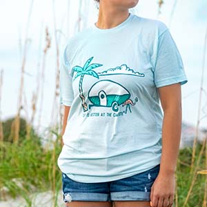 tee shirt; t-shirt; ;camping shirt; rv; apparel; womens shirt