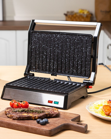 Aigostar Panini Press, 1200W Sandwich Maker and Electric Indoor Grill