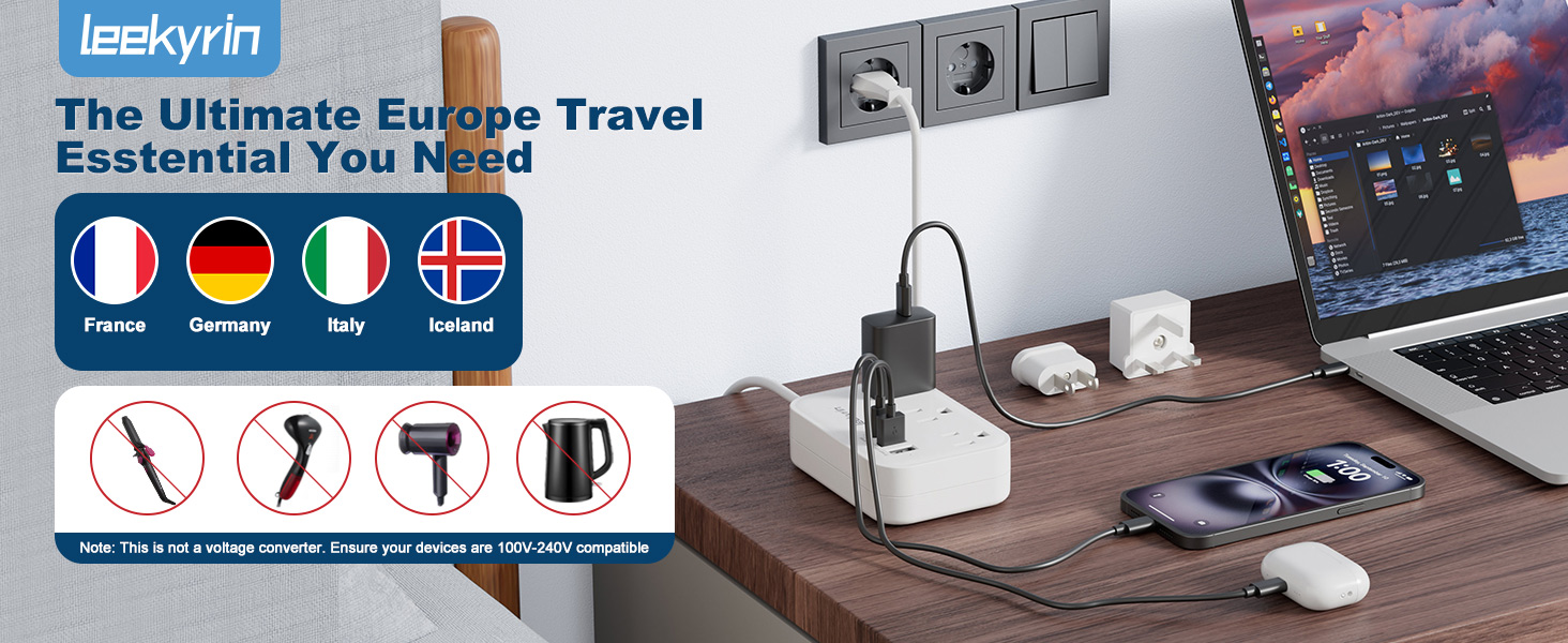 European Travel Plug Adapter