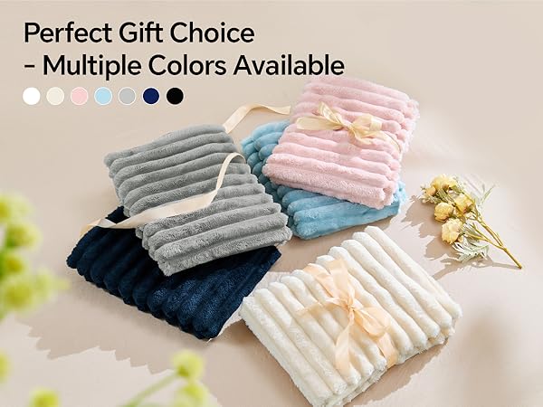 Fluffy Striped Body Pillow Cover