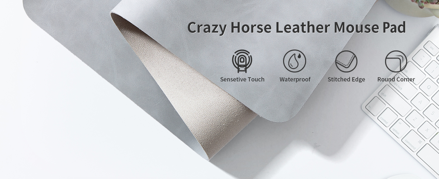 NUOYOU Leather Desk Pad Protector, Laptop Desk Mat, Large Mouse Pad