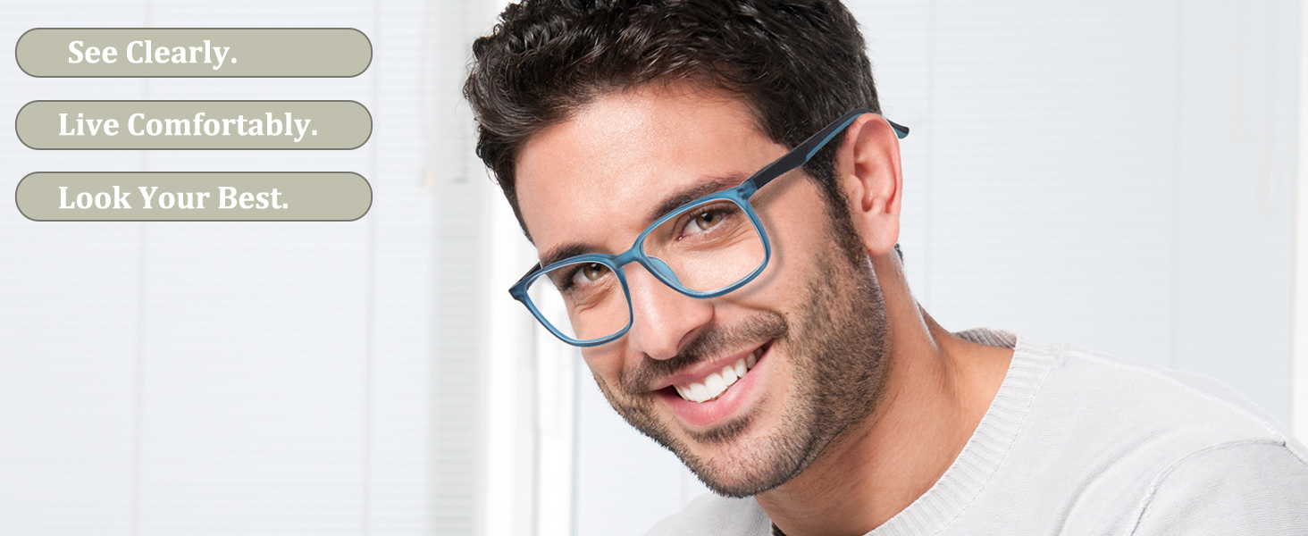 Progressive Multifocus Reading Glasses Men Women Blue Light Blocking Readers 100