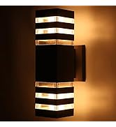 Sunsbell Modern Up Down Wall Sconce 24W Warm White LED Wall Light Water Resistant for Indoor Outd...