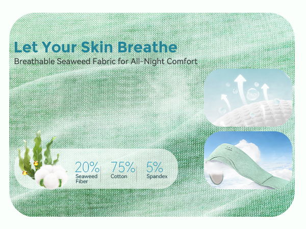 Seaweed fiber sleep mask