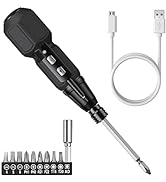 JXTZ Electric Screwdriver Set, Rechargeable Cordless Power Screwdriver with 9 Screwdriver Bits, L...