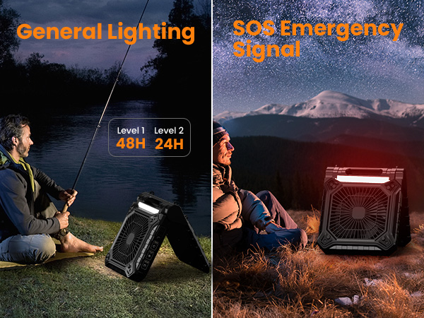solar camping fan