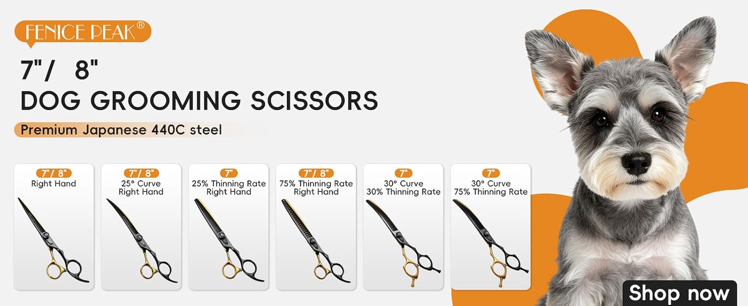 curved pet grooming scissors