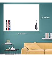 White Board Paper, Dry Erase Wallpaper, Peel and Stick Dry Erase Board, 36" x 24" Self Adhesive W...