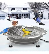 Jvgoo Heated Bird Bath for Outside Winter, Powerful 100W Thermostat Control Heated Bird Baths for...