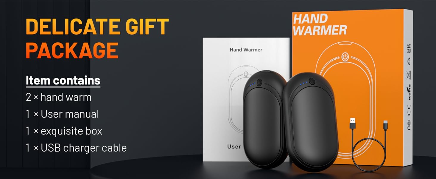 rechargeable hand warmers 2 pack