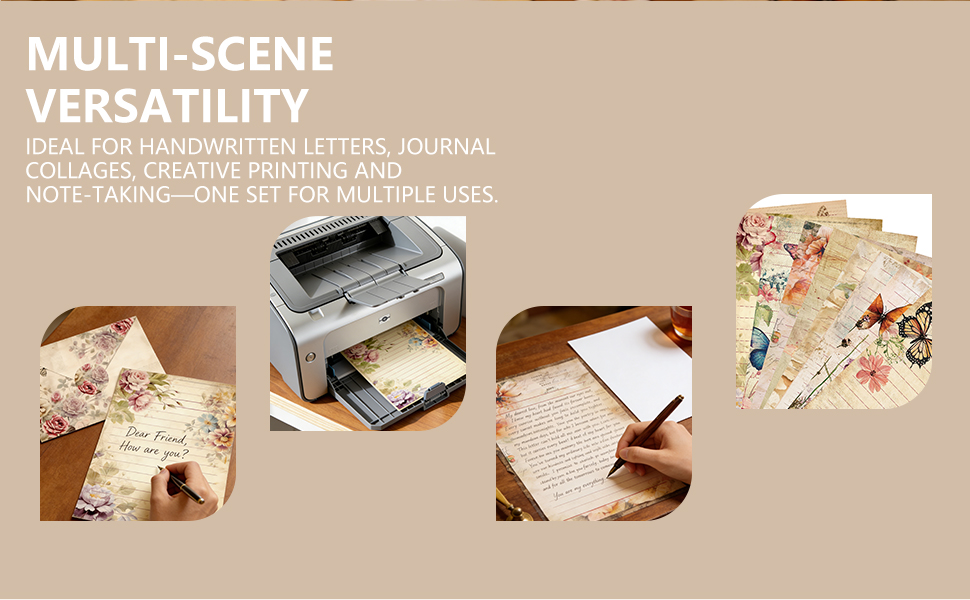 stationery set with stickers decorative stationery paper set vintage stationery paper