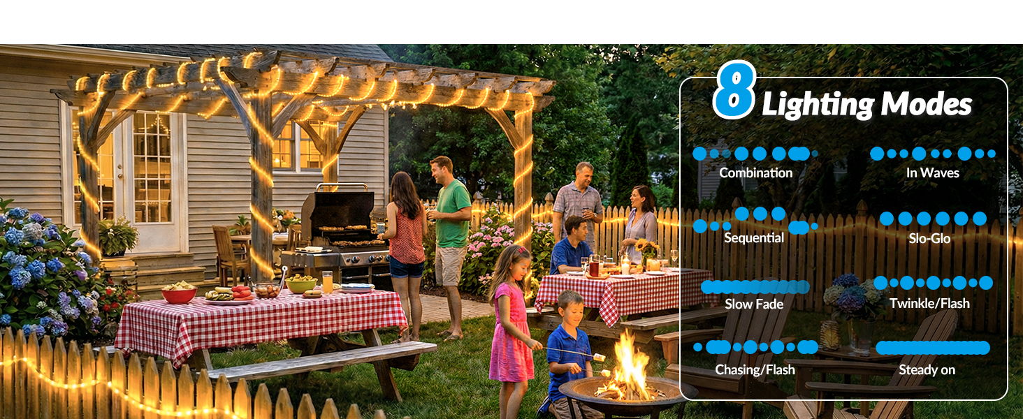 solar rope lights outdoor