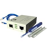 ADnet 10 Gigabit Fiber to 10G Copper UTP Ethernet Media Converter - Open SFP+ 10Gb Slot - 10G Bas...