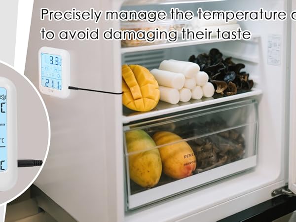 Refrigerator thermometer keeps food fresh