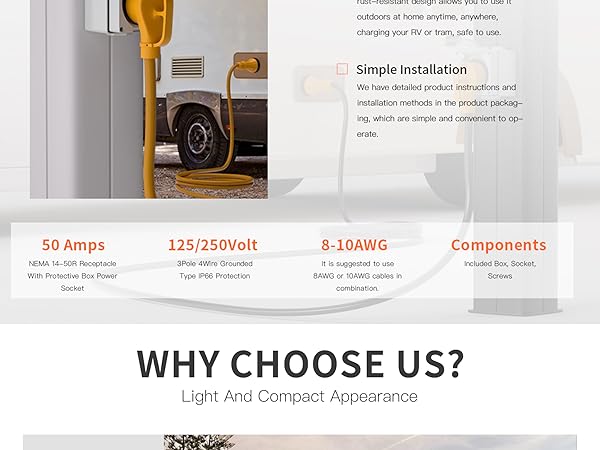 50 Amp Power Outlet Box