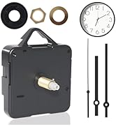 Silent Quartz Clock Mechanism Kit, High Torque Long Shaft Replacement Clock Movement for DIY Wall...