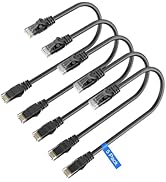 LinkNexa Cat 6 Ethernet Cable 7ft(5 Pack), High Speed 10Gbps Network Cable, UTP 24AWG Flexible RJ...
