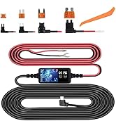 Dash Cam Hardwire Kit,Type-C Hard Wire Kit,USB C Hard Wire Kit Fuse for Dashcam, Plozoe 12V-24V t...