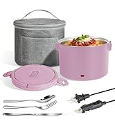 Dosevita Electric Lunch Box for Adults, 100W Heated Lunch Box 1.5L/51Oz 304 Stainless Steel Porta...