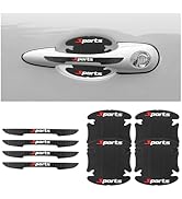 4PCS Car Door Protector+4PCS Car Door Handle Protector,Sports Car Door Handle Scratch Protector,U...