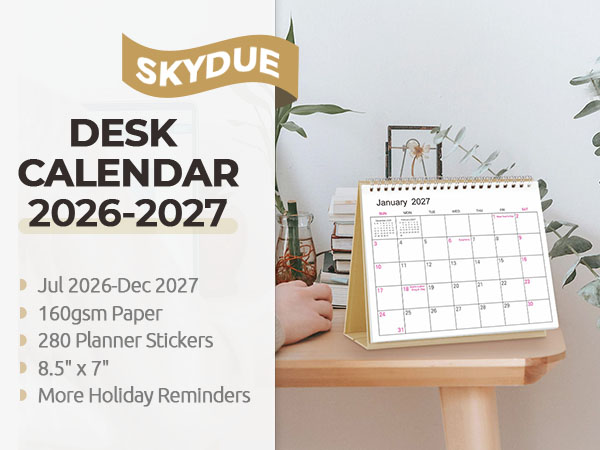 desk calendar 2026-2027