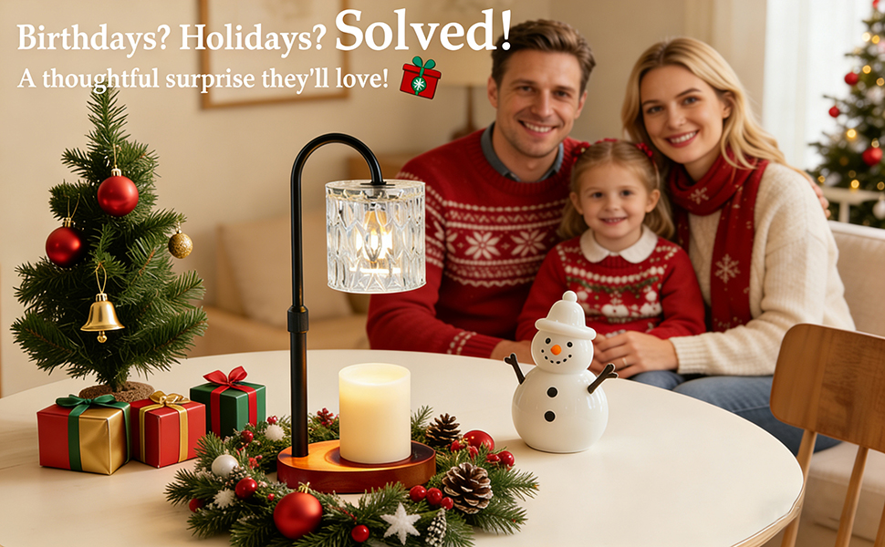 Electric Candle Warmer Lamp with Timer, Dimmable Candle Lamp