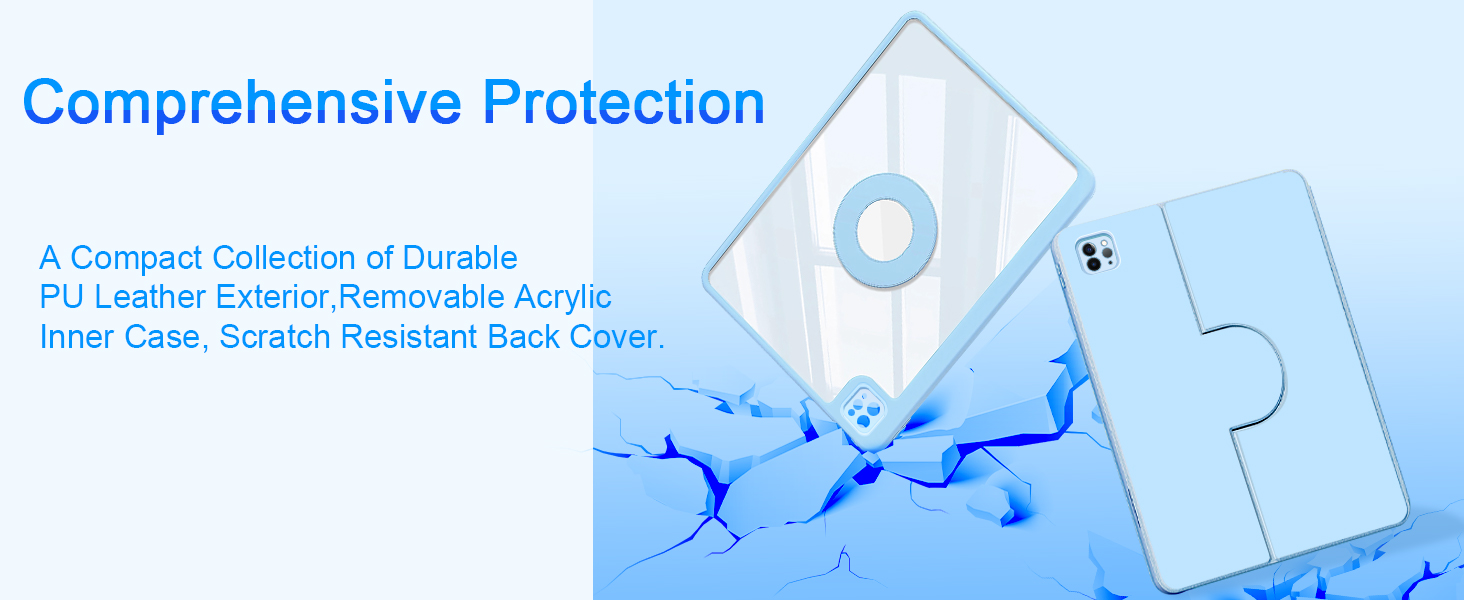 blue ipad air 4th case with keyboard