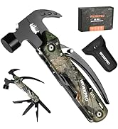 WORKPRO Multitool-12 in 1 Camping Tools with Mini Hammer-EDC Gear Multi Tools Hammer with Safety ...