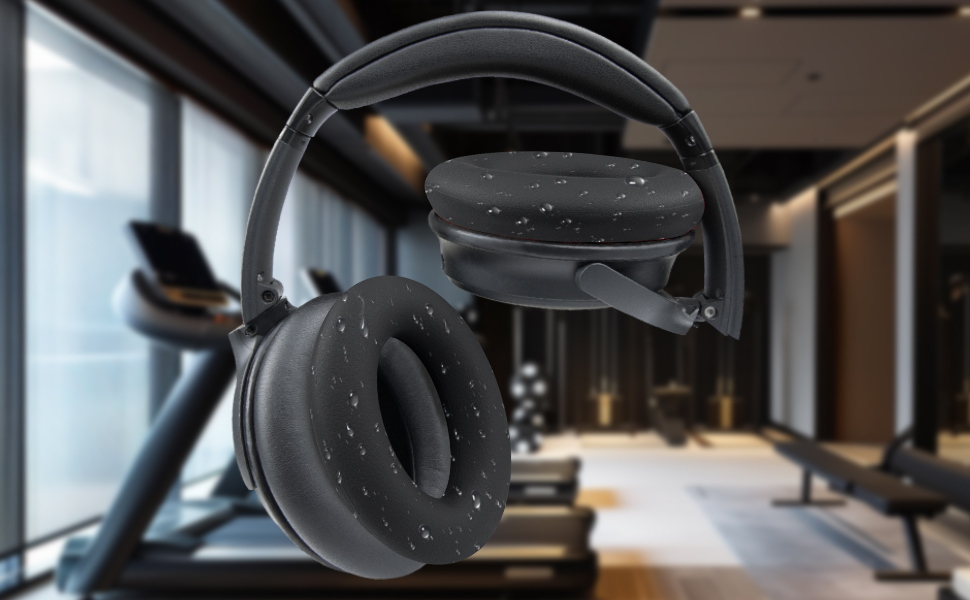 Series of images showing a VR headset from multiple angles, displaying its black design and adjustable straps against dark background settings.