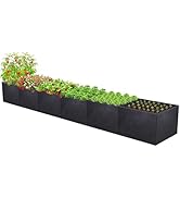POILKMNI 12x2x1ft Fabric Raised Garden Bed - Outdoor Planter Box Non-Woven Fabric Patio Planting ...