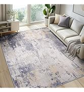 RELEANY Washable Area Rugs 5'x7' Non-Slip Modern Abstract Soft for Living Room Entryway Bedroom N...