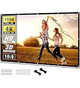 Projector Screen 100 inch, Taotique 4K Movie Projector Screen 16:9 HD Foldable and Portable Anti-...