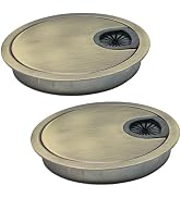 EASYEAH 2 Pcs Desk Grommet 2-3/8" / 60 mm, Desk Cord Hole Cover, Cable Grommet Metal Zinc Alloy M...