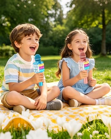 Toddler Echo Microphone, Colorful Flashing Light Toy Mic for Kids