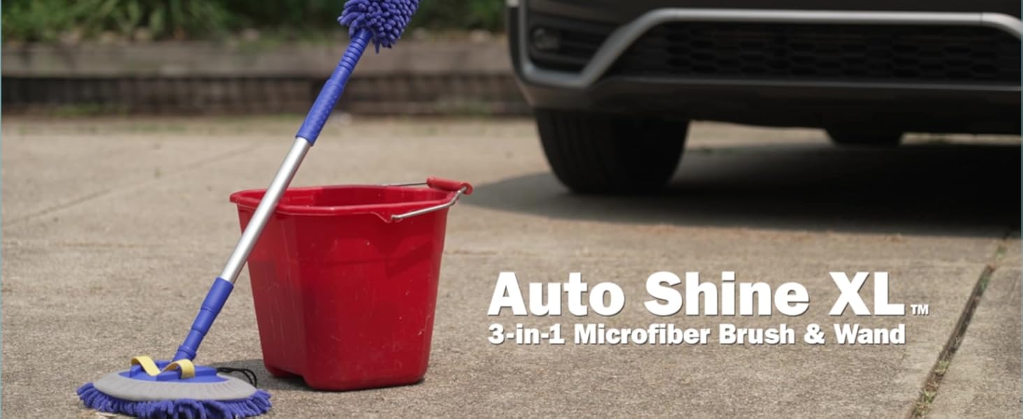 "Auto Shine XL" 1 3-in-1 microfiber brush and wand | Es un cepillo y varita de microfibra 3 en 1