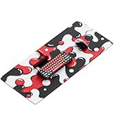 Kraken Keyboards DRIP XXL Red & Black & White Gaming Mouse Pad - Professional Artisan Red Mouse P...