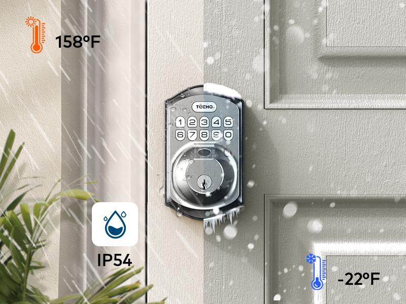 IP54 waterproof and operates well in temperatures from -22 °F to 158 °F