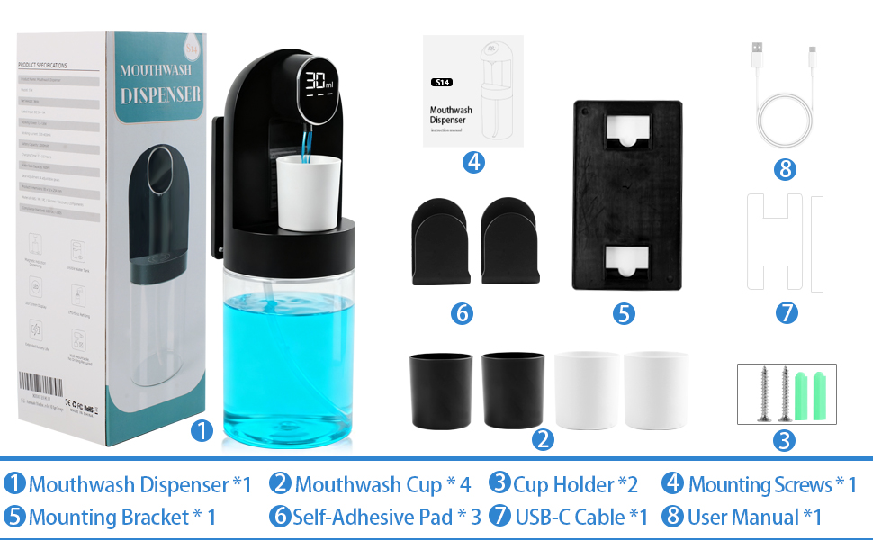 dispensador de enjuague bucal