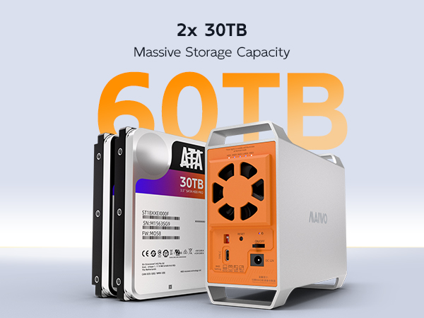 Dual Bay RAID Enclosure for SATA 2.5''/ 3.5'' HDD/SSD