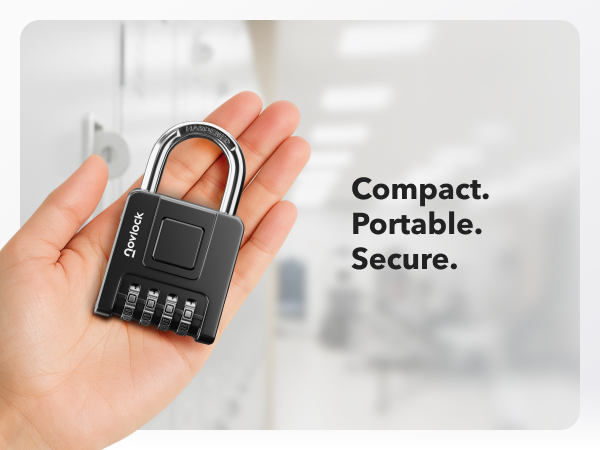 Compact and portable locker lock with a heavy-duty build for secure protection