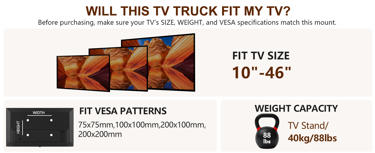 TV Stand with Wheels