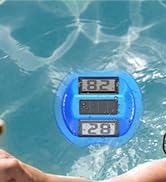 BaldrTherm Pool Thermometer Solar Digital Floating, High Precision Large Screen Without Fogging w...