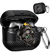 Ephoou for Samsung Galaxy Buds 3 Pro Case (2024) with Skull Lock &amp; Carabiner Keychain, Funny Cool...