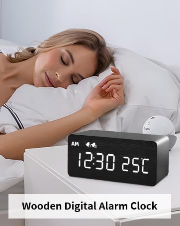 Wooden Digital Alarm Clock